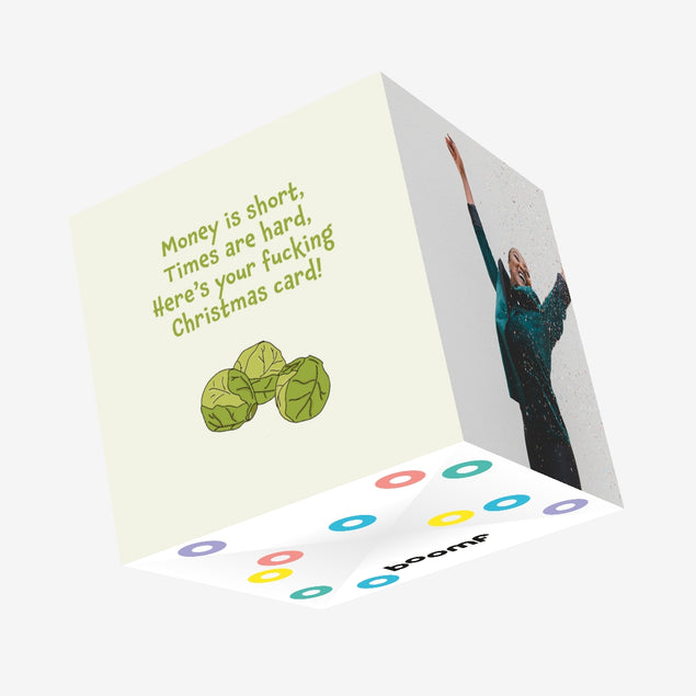 Sprouts Rhymes Christmas Confetti-exploding Greetings Card