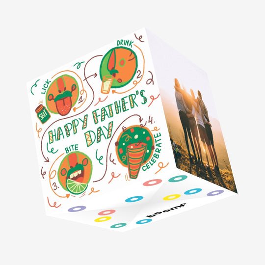 Father's Day How To Drink Tequila Confetti-exploding Greetings Card