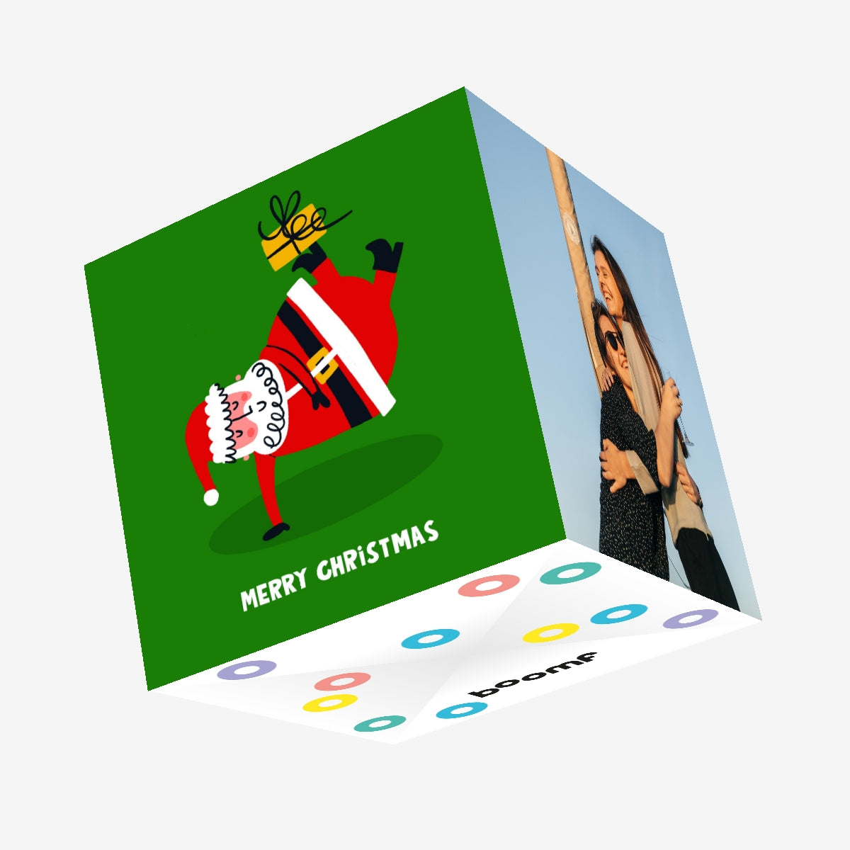 Dancing Santa Claus Christmas Confetti-exploding Greetings Card – Boomf