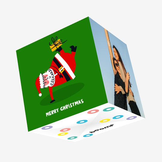 Dancing Santa Claus Christmas Confetti-exploding Greetings Card