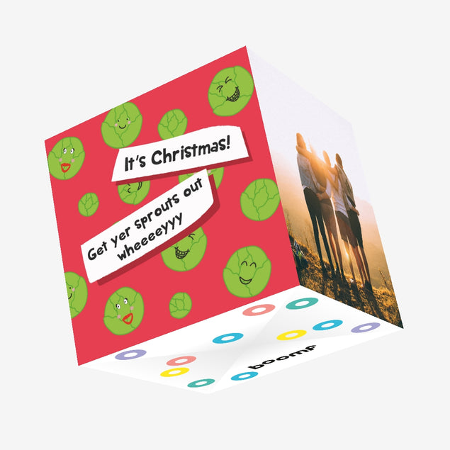 Get Yer Sprouts Out Christmas Confetti-exploding Greetings Card