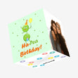 Ha-pea Birthday Cute Green Peas Confetti-exploding Greetings Card