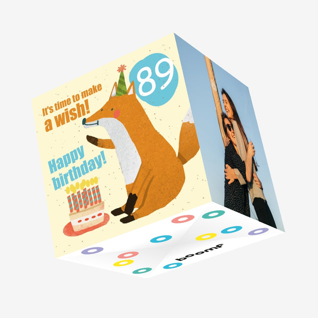 Make a Wish 89th Birthday Confetti-exploding Greetings Card