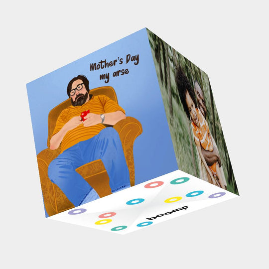 Mother's Day My Arse Bomb 3D Cube Card