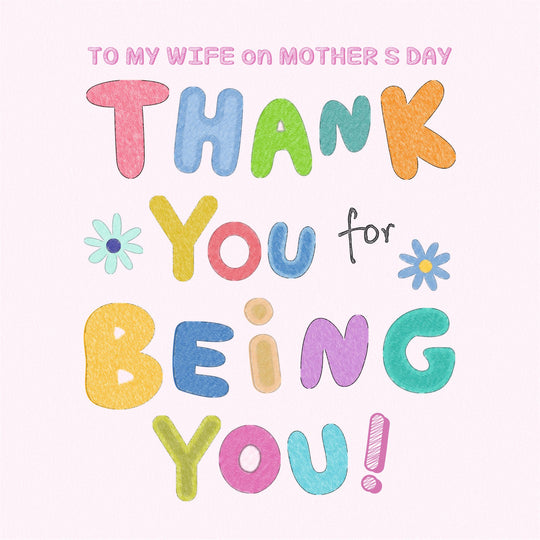 To My Wife On Mother's Day Card