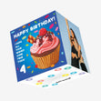 Happy 4th Birthday Cupcake Confetti-exploding Greetings Card