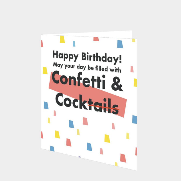 Confetti & Cocktails Card Greeting Card - 2