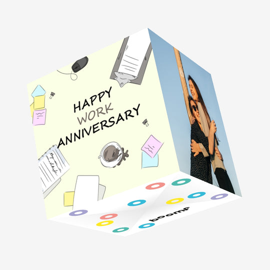 Happy Work Anniversary Confetti-exploding Greetings Card