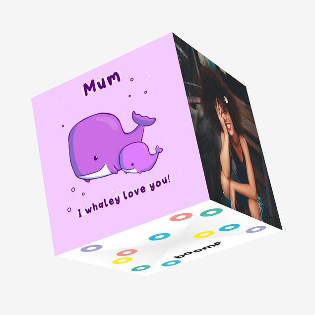 Mum I Whaley Love You Mother's Day Confetti-exploding Greetings Card