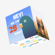 Happy 25th Birthday Pigeon Confetti-exploding Greetings Card