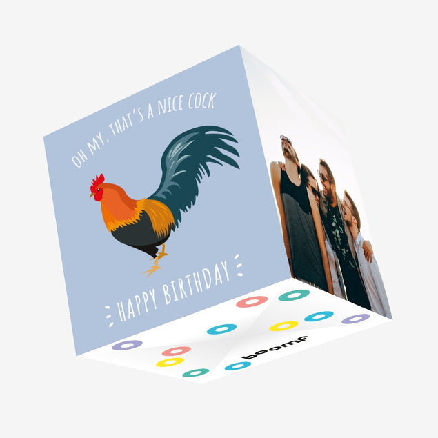 Nice C**k Confetti-exploding Greetings Card