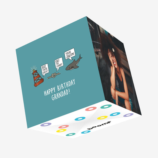 Funny Sailing Grandad Birthday Confetti-exploding Greetings Card