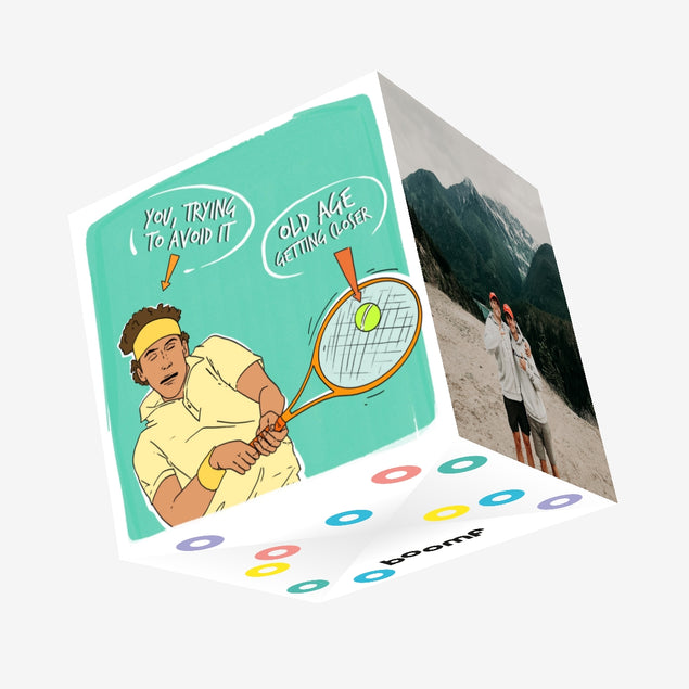 Old Age Getting Closer Happy Birthday Confetti-exploding Greetings Card