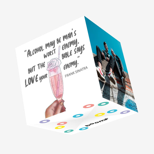 Man's Worst Enemy Confetti-exploding Greetings Card