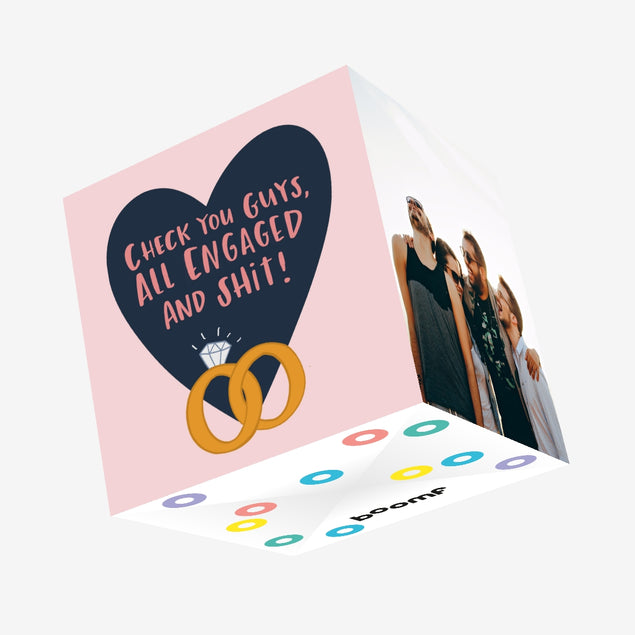 All Engaged And Shit Confetti-exploding Greetings Card
