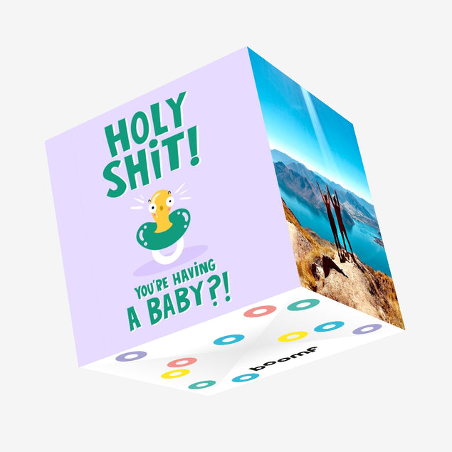 Holy Shit New Baby Confetti-exploding Greetings Card