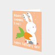 Happy Father's Day Orange Rabbit Card