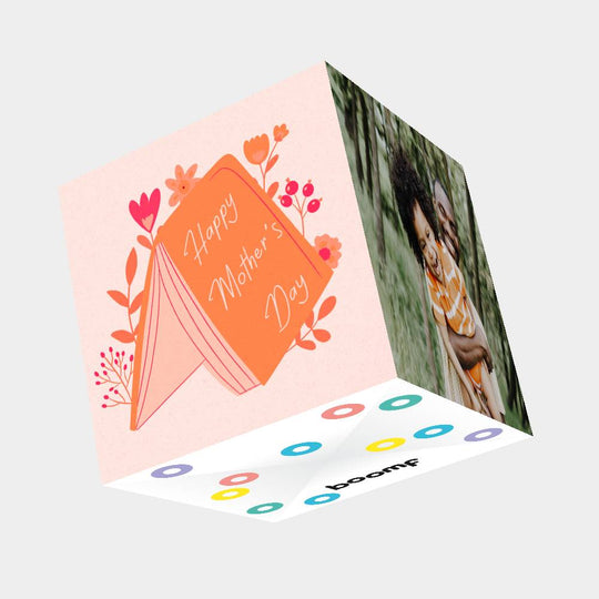 Happy Mother's Day Book Bomb  3D Cube Card
