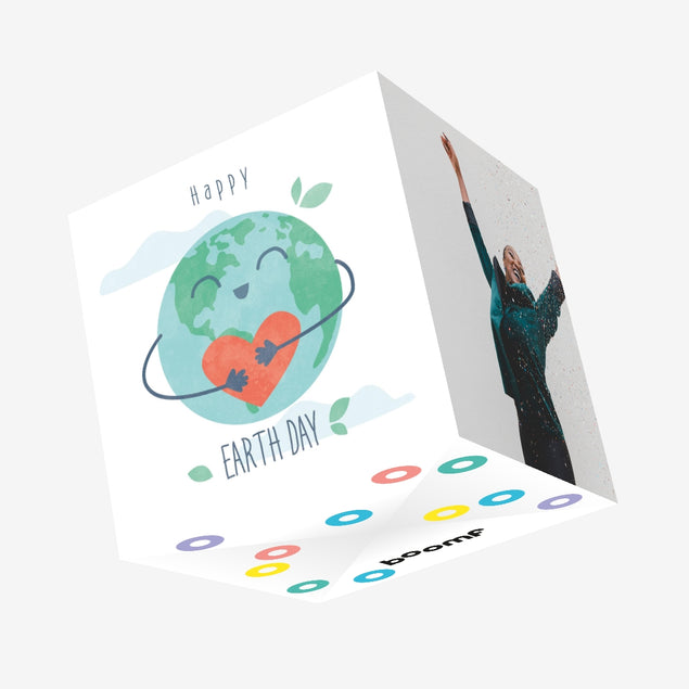 Happy Earth Day Love Confetti-exploding Greetings Card