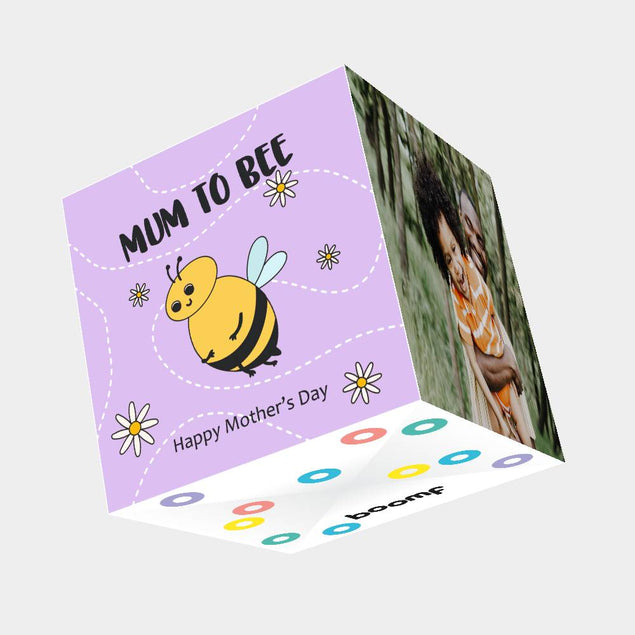Mum To Bee Bomb 3D Cube Card