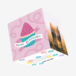 Pink Cupcake With Sprinkles Birthday Confetti-exploding Greetings Card