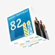 Happy 82nd Birthday Confetti-exploding Greetings Card