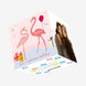 Have A Fabulous Birthday Two Flamingos Confetti-exploding Greetings Card