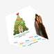 Merry First Christmas Neon Couple And Christmas Tree Confetti-exploding Greetings Card