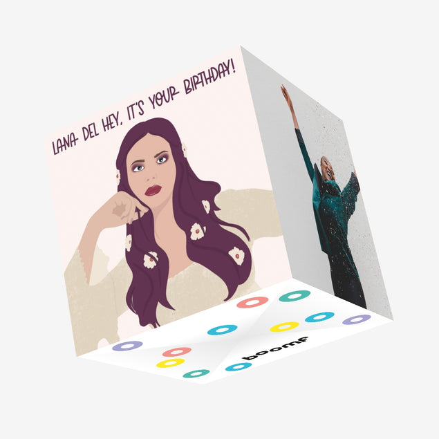 Lana Del Hey Birthday Confetti-exploding Greetings Card