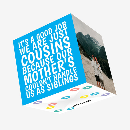 Cousins Not Siblings Blue Confetti-exploding Greetings Card