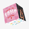 Pink Hearts You're My Fave Person Confetti-exploding Greetings Card