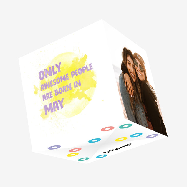 Awesome People Are Born In May Confetti-exploding Greetings Card