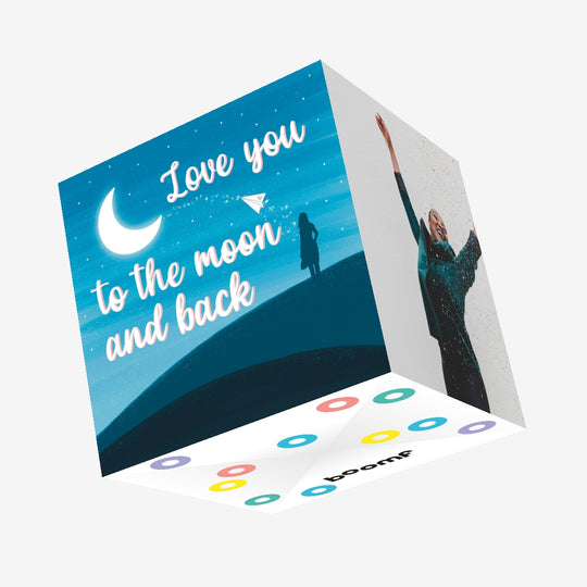 To The Moon And Back Confetti-exploding Greetings Card