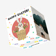 Charming Bunny And Daisies Easter Confetti-exploding Greetings Card