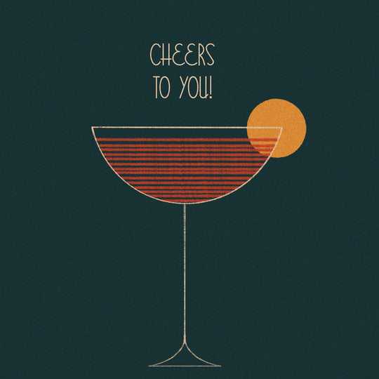 Cheers To You! Sunset Cocktail Card