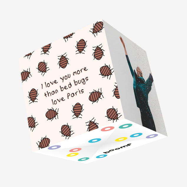 Bed Bug Love Confetti-exploding Greetings Card