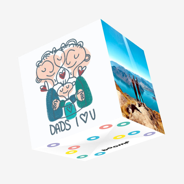 Dads I <3 U Confetti-exploding Greetings Card