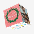 Merry Christmas Wreath Confetti-exploding Greetings Card