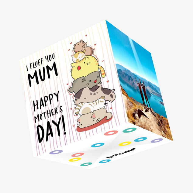 Happy Mother's Day I Fluff You Mum Ever Confetti-exploding Greetings Card