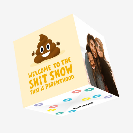 Shit Show Parenthood New Baby Confetti-exploding Greetings Card