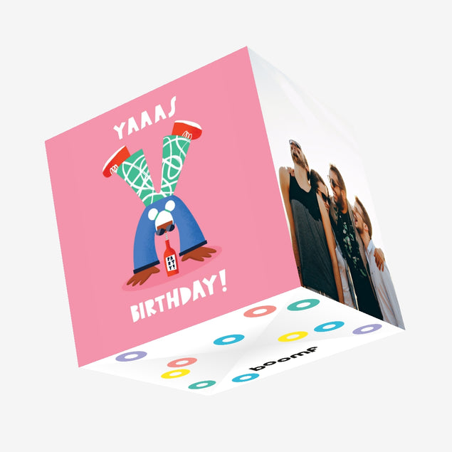 Yaaas Birthday! Confetti-exploding Greetings Card