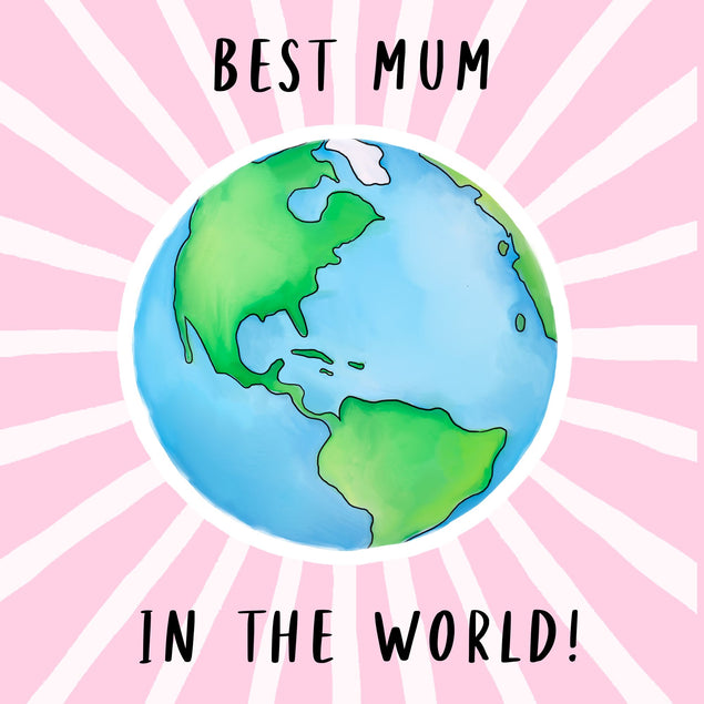 Best Mum Bomb 3D Cube Card