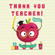Thank you Teacher Cute Apple Card