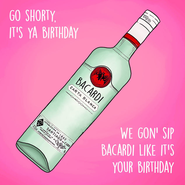 Bacardi Birthday Card