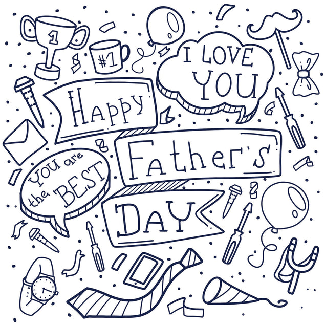 Father's Day You Are The Best Doodle Card