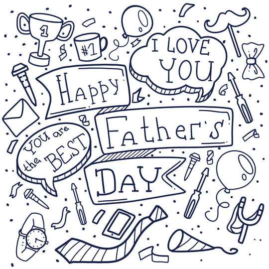 Father's Day You Are The Best Doodle Card