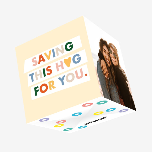 Saving This Hug For You Valentine's Day Confetti-exploding Greetings Card
