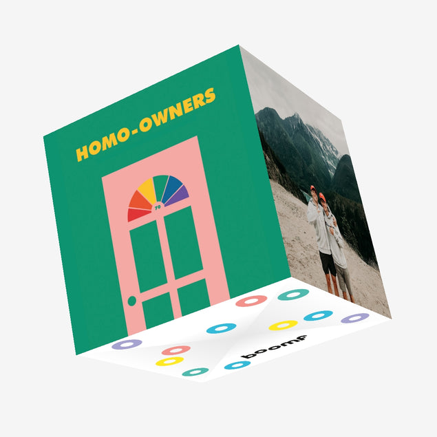 Homo-Owners LGBTQ+ New Home Confetti-exploding Greetings Card