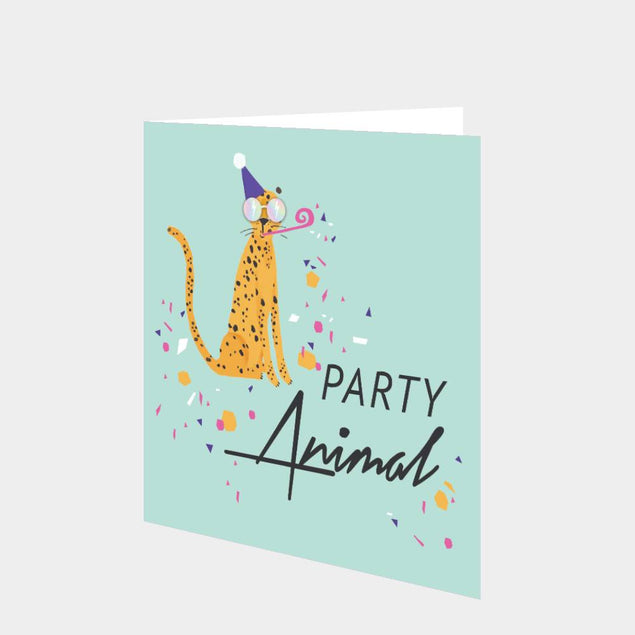 Party Animal Leopard Greeting Card