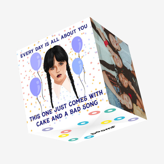 Wednesday Party Balloon Birthday Confetti-exploding Greetings Card